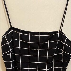 Shein black and white dress